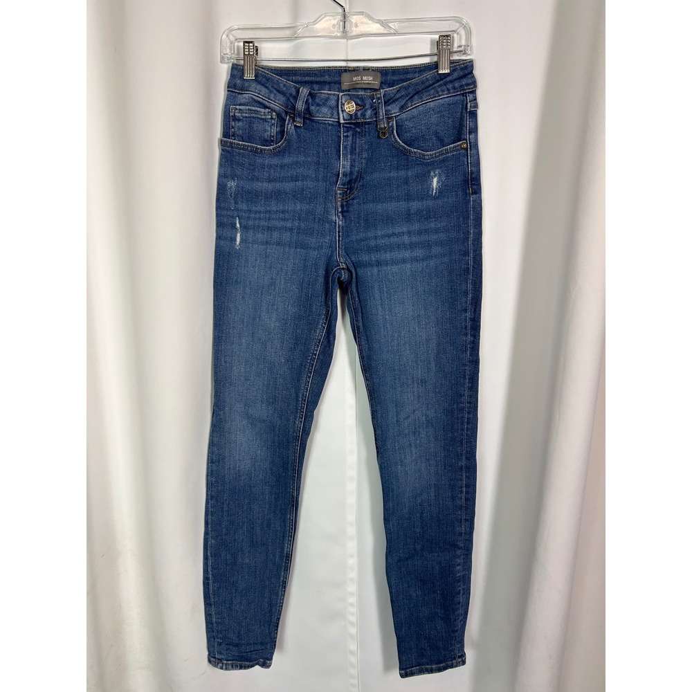 Mos Mosh MMVice Alvera Blue Distressed Slim Jeans Scandi Casual 28